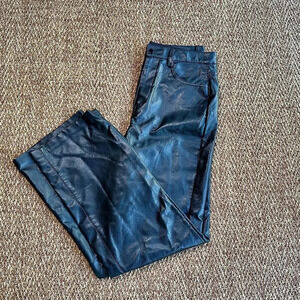 WAYF X Jourdan Sloane Faux Leather Pants in Black Size Large